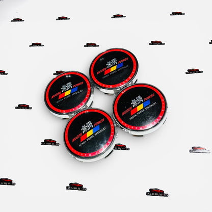 Mugen Power Wheel Caps | Premium Racing Style Set of 4 | 59mm Outer Diameter