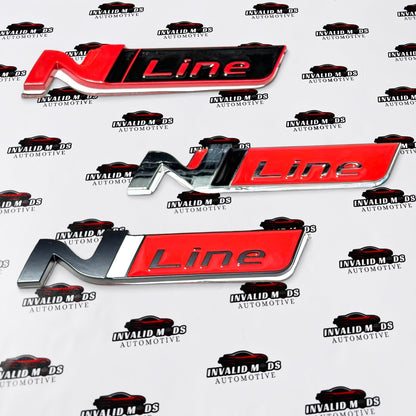 N Line Metal Emblem Badge | Universal Aftermarket Monogram Sticker