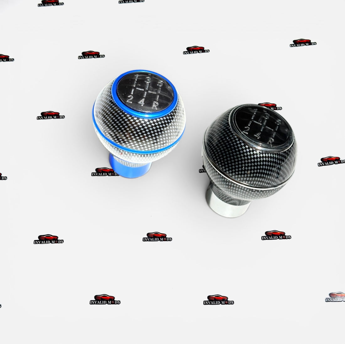 MOMO Round Gear Knob | Carbon Fiber Finish | Universal Manual Car Shift Knob