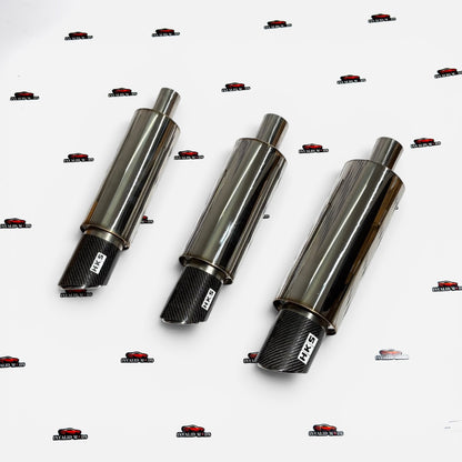 HKS JASMA Free Flow Exhaust Muffler | Glossy Carbon Tip