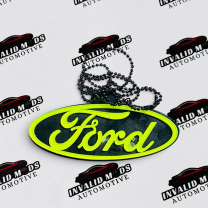 Neon Fluorescent Car Mirror Hanging for All Cars – Stylish Car Interior Accessory
