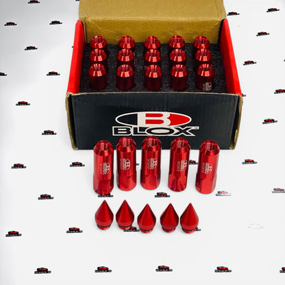 Blox Extended Aluminum Racing Wheel Lug Nuts – 20 Pcs, Universal Fit, Multiple Colors