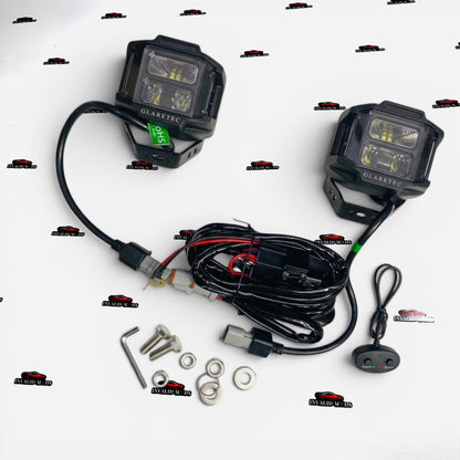 Universal LED Auxiliary Lights – High-Performance Dual Beam Set of 2 for Motorcycles, Cars & Off-Road Vehicles