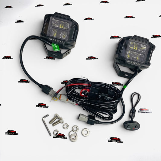 Universal LED Auxiliary Lights – High-Performance Dual Beam Set of 2 for Motorcycles, Cars & Off-Road Vehicles