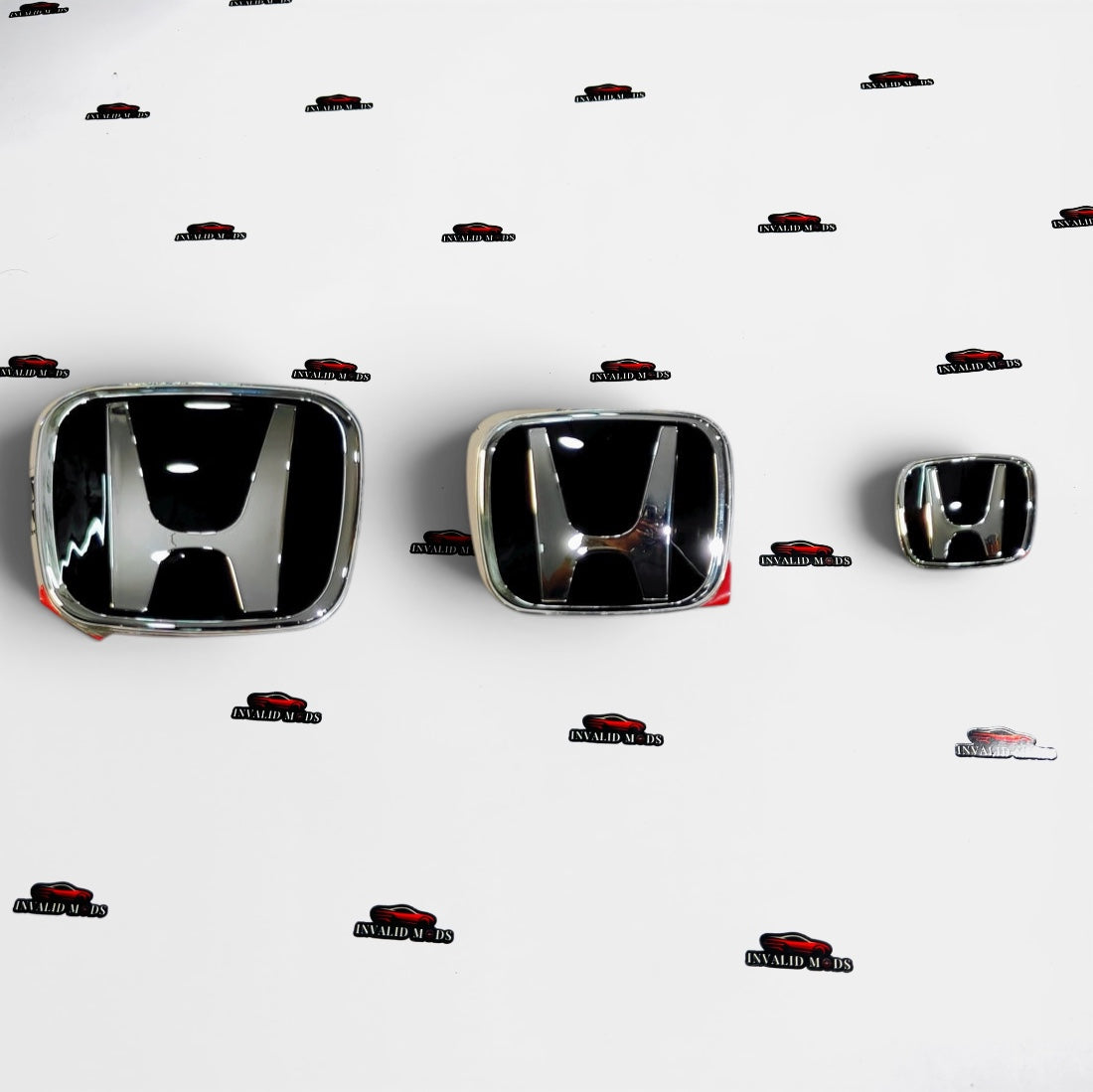 Honda JDM Type-R Red Emblem (Set of 3) | Honda H Replacement Logos