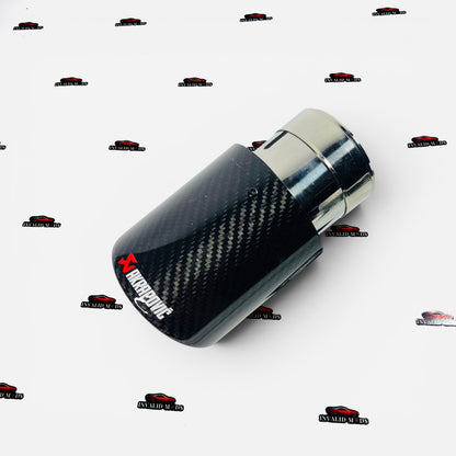 Akrapovic Exhaust Tip | Gloss Carbon Round Single Tip