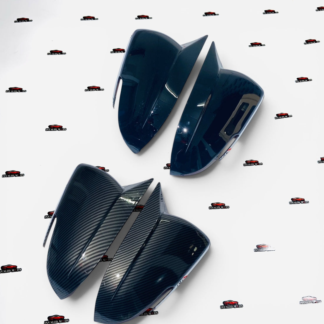 Kia Seltos Batman-Style Mirror Covers | Premium Gloss Black ABS (2019+)