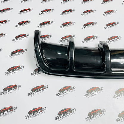 Universal 6 Fin Rear Diffuser | Gloss Black ABS Car Bumper Diffuser