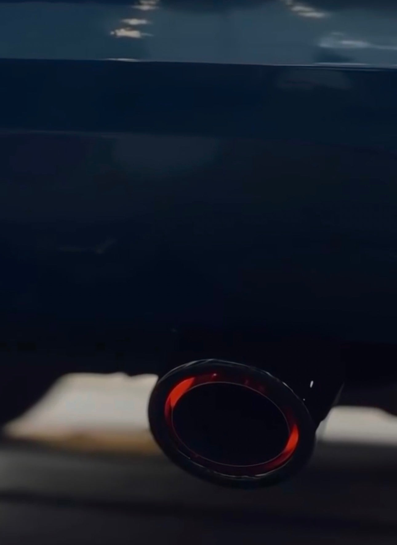 LED Exhaust Tip | Carbon Fiber Style Finish | Single Outlet with Red LED Glow | Universal Performance Exhaust Tip