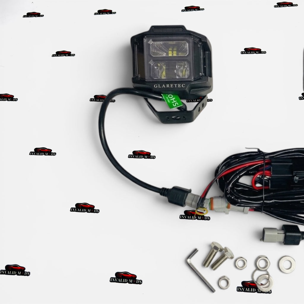 Universal LED Auxiliary Lights – High-Performance Dual Beam Set of 2 for Motorcycles, Cars & Off-Road Vehicles