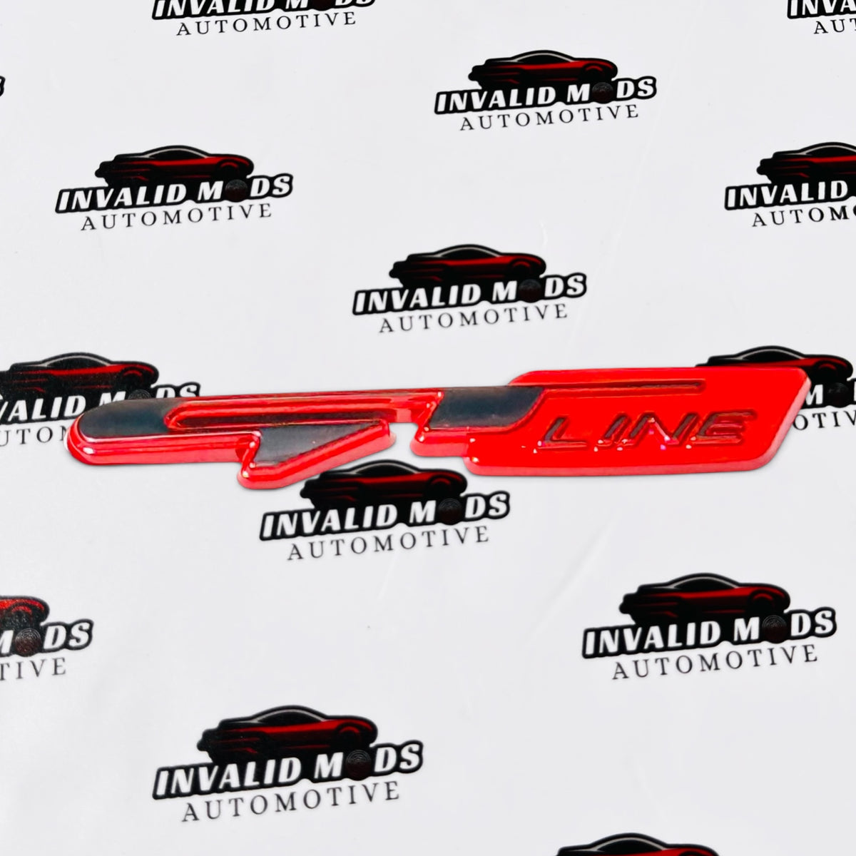 GT Line 3D Metal Sticker – Universal Car Emblem Badge