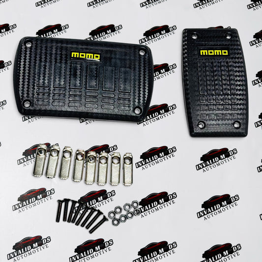 MOMO Pedal Kit for Automatic Cars | Premium ABS Carbon Fiber Finish