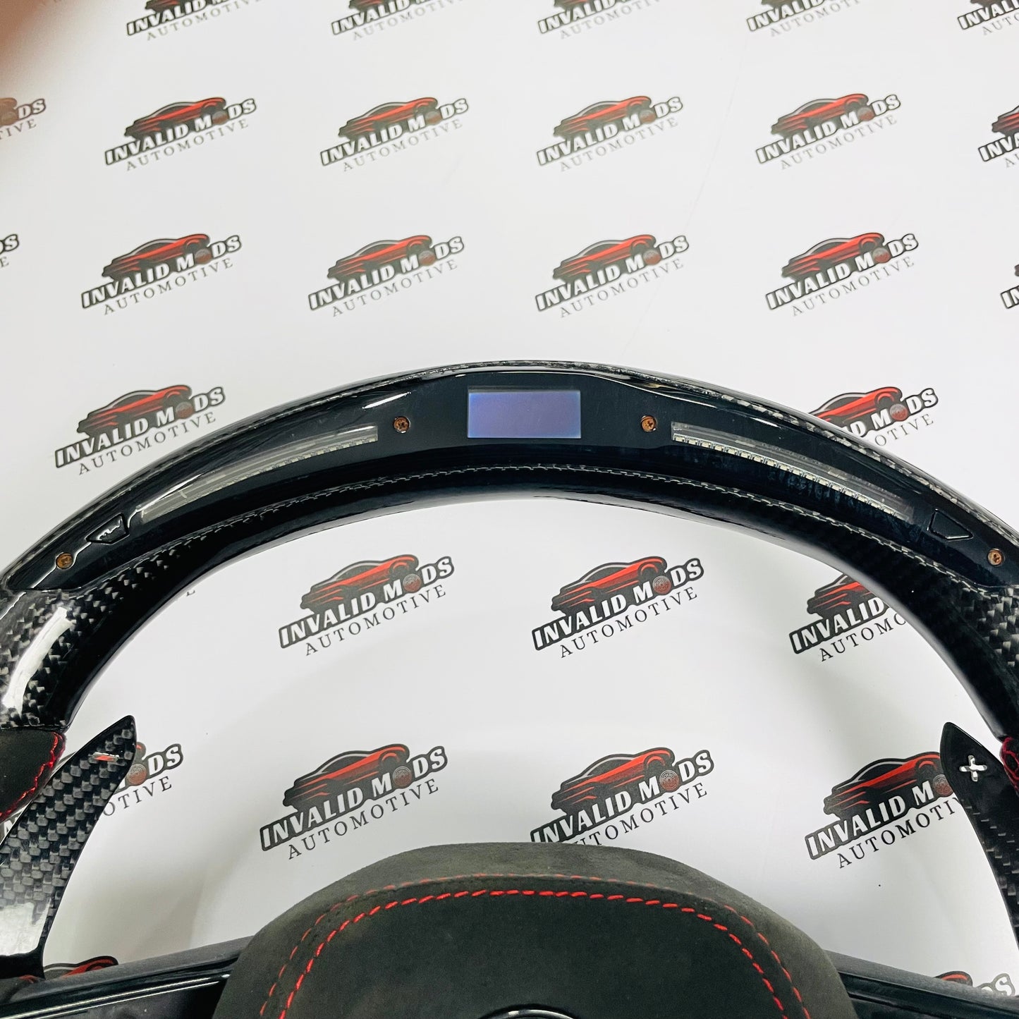 VW Virtus OG Carbon Fiber & Alcantara Steering Wheel with Paddle Shifters & Start Button