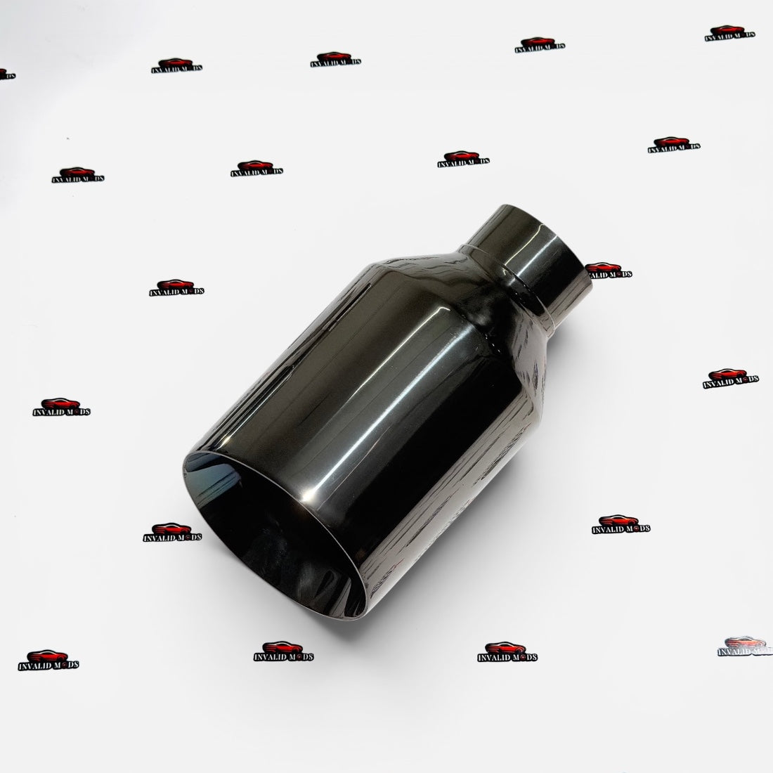 Monster Size Single Exhaust Tip | Universal Performance Exhaust Tip in Chrome & Glossy Black Finish