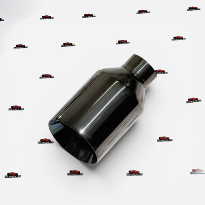 Monster Size Single Exhaust Tip | Universal Performance Exhaust Tip in Chrome & Glossy Black Finish
