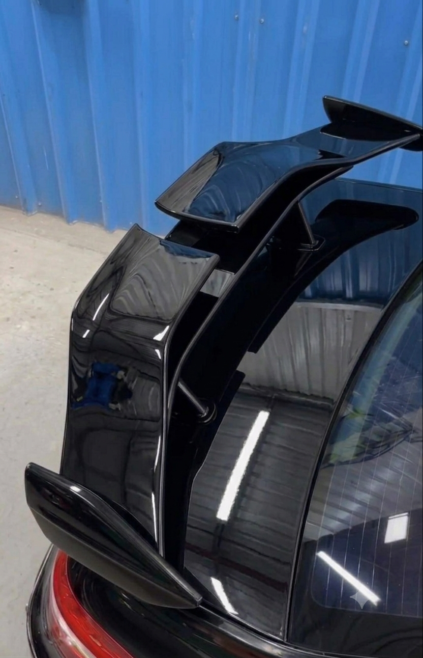 Universal Darwin Style Car Spoiler Wing | Glossy Black Sporty Rear Spoiler