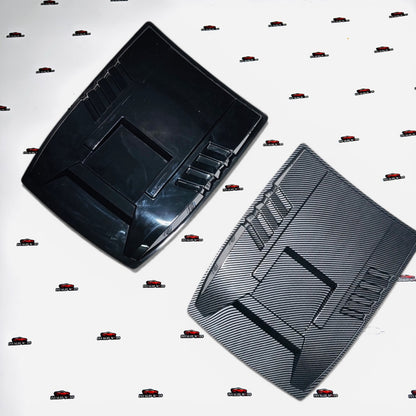 Universal Car Hood Scoop | Gloss Black & Carbon Fiber Finish Bonnet Vent