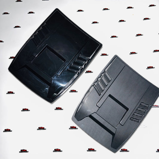 Universal Car Hood Scoop | Gloss Black & Carbon Fiber Finish Bonnet Vent