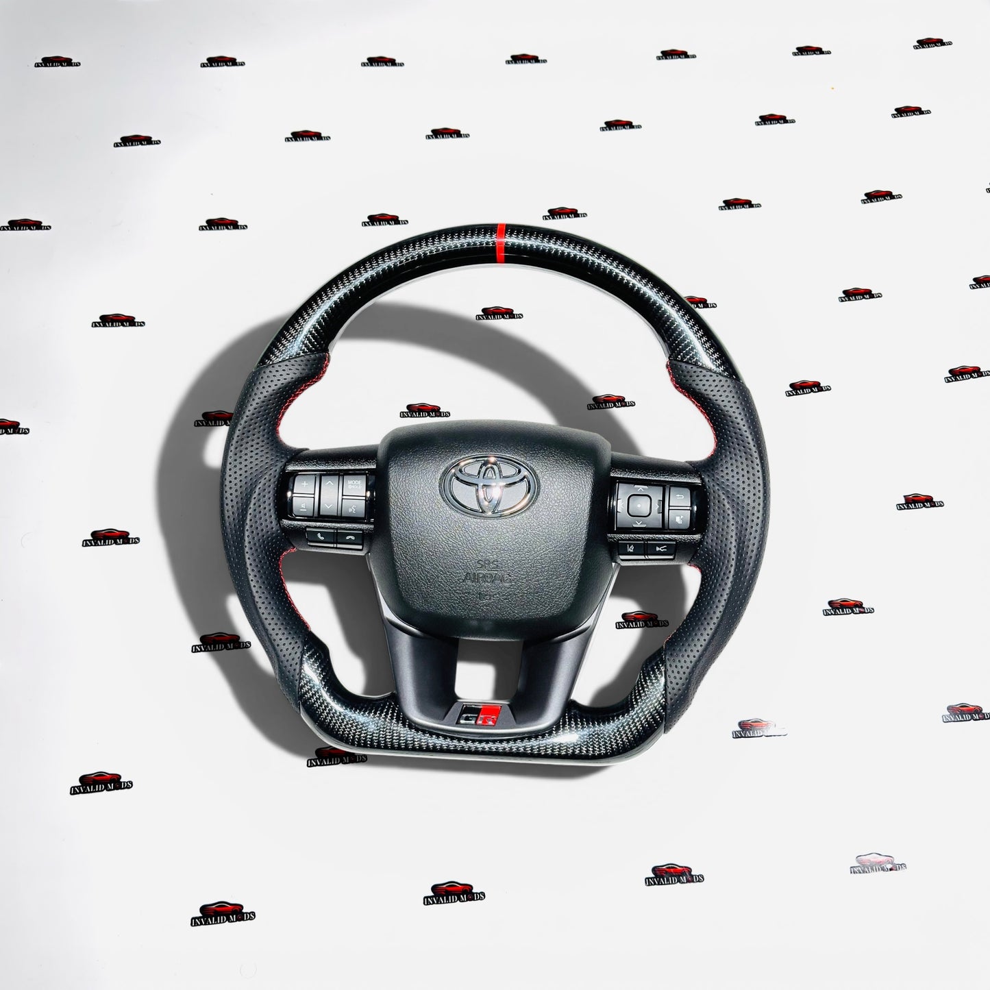 Toyota Fortuner GR Sport Style Steering Wheel – Carbon Fiber Finish | Premium Aftermarket Upgrade