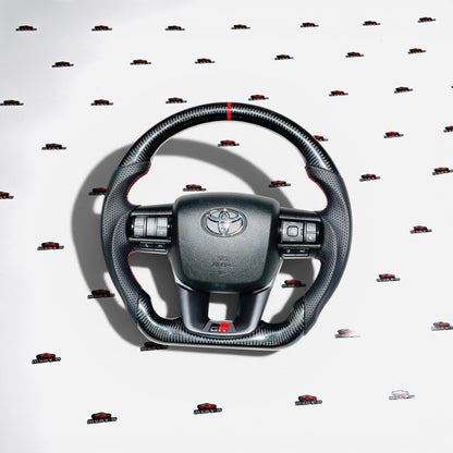 Toyota Fortuner GR Sport Style Steering Wheel – Carbon Fiber Finish | Premium Aftermarket Upgrade