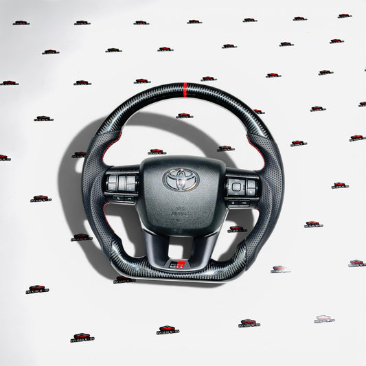 Toyota Fortuner GR Sport Style Steering Wheel – Carbon Fiber Finish | Premium Aftermarket Upgrade