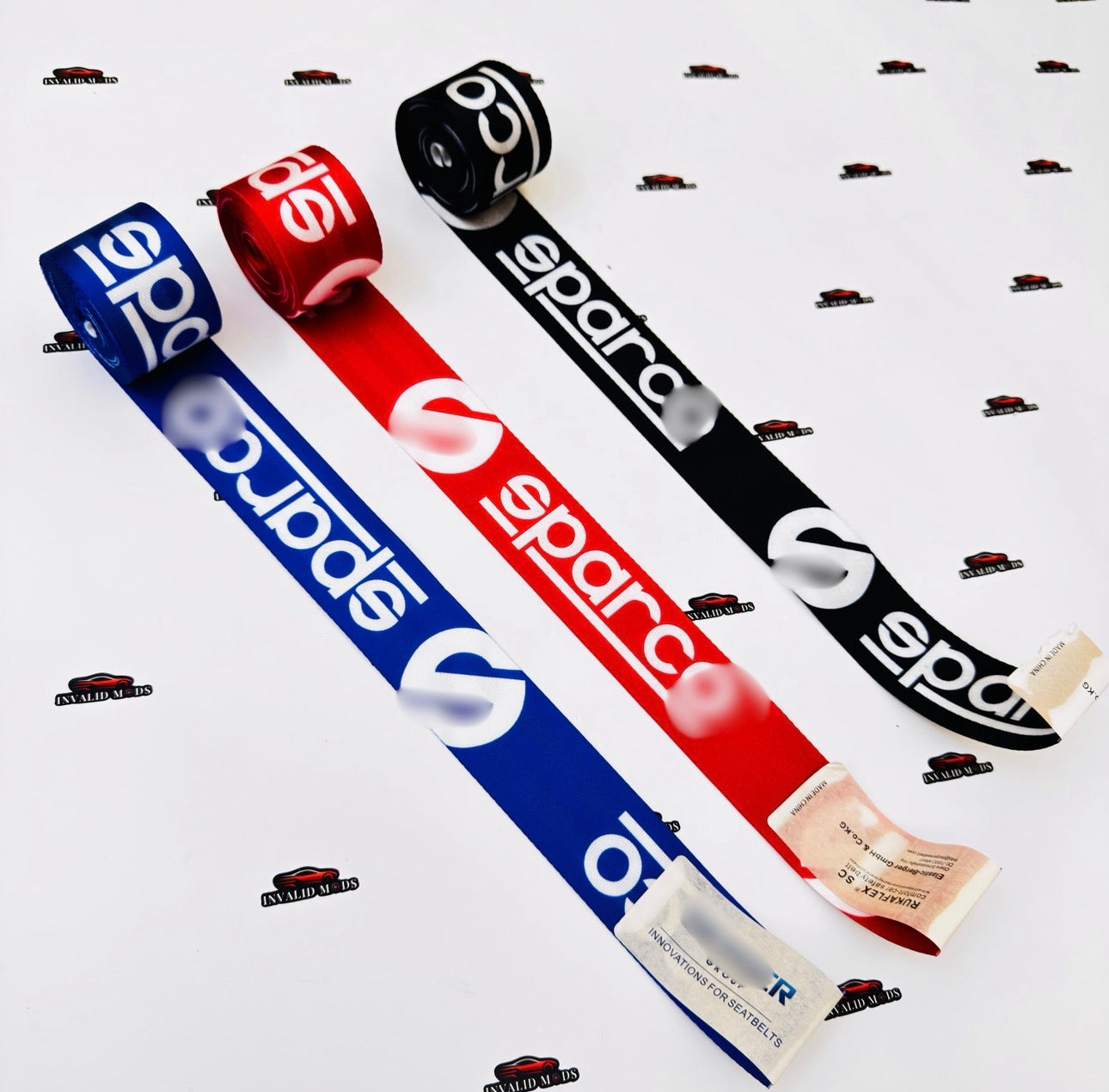 Sparco Automotive Seat Belt Webbing | Premium Polyester High Strength Strap (Universal)