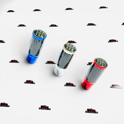 Racing Gear Knob | Carbon Fiber Finish | Sleek Aluminium Design | Blue