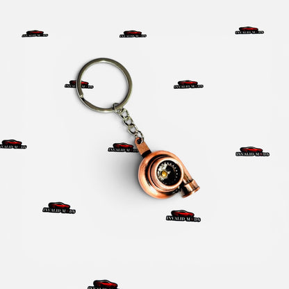 Turbo Car Metal Keychain | Racing Style Automotive Key Holder