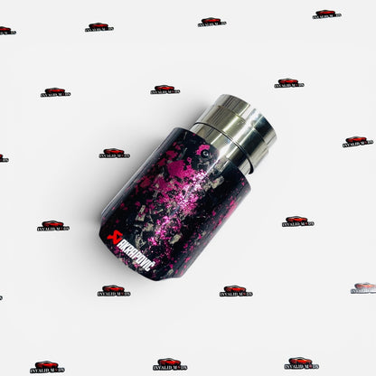 Akrapovic Single Exhaust Tip | Forged Carbon Finish | Universal 64–67mm Inlet Stainless Steel Exhaust Tip