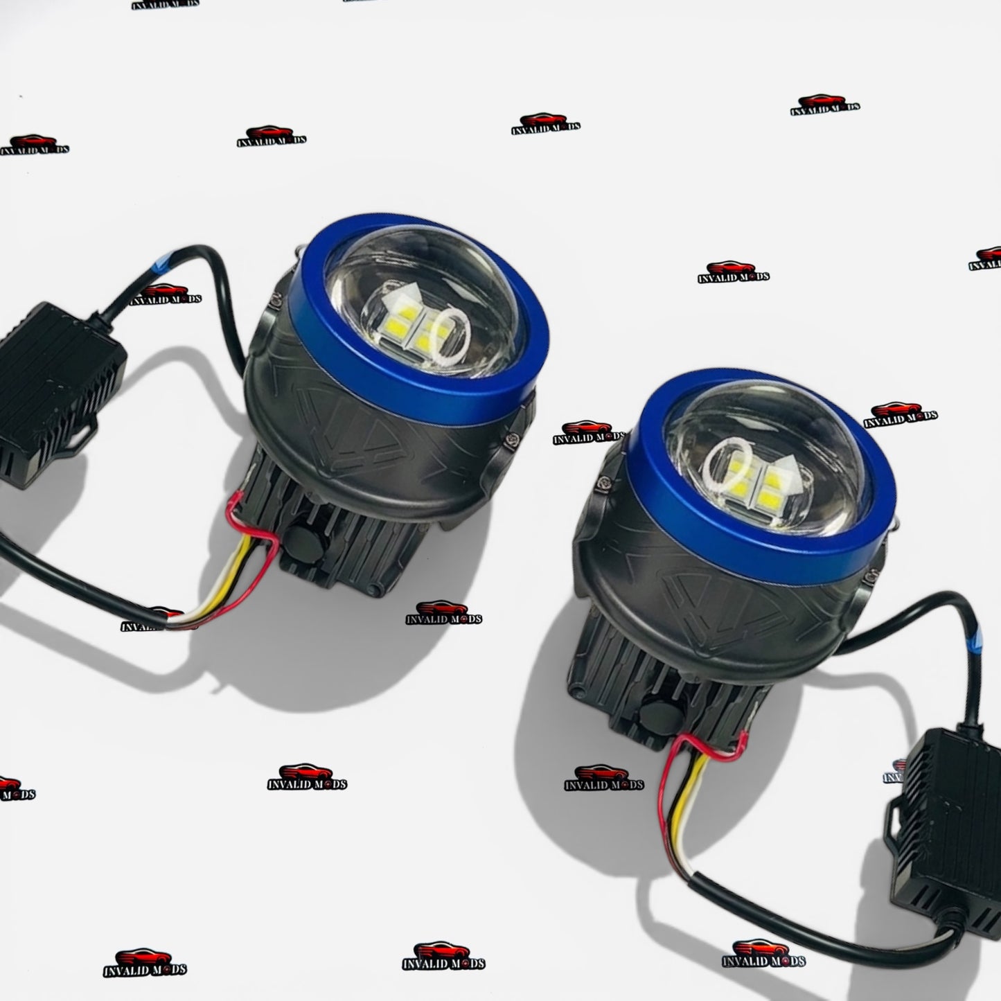 IPHCAR M6280 3-Inch Bi-LED Fog Lights with Bluetooth App Control & Adjustable Color Temperature