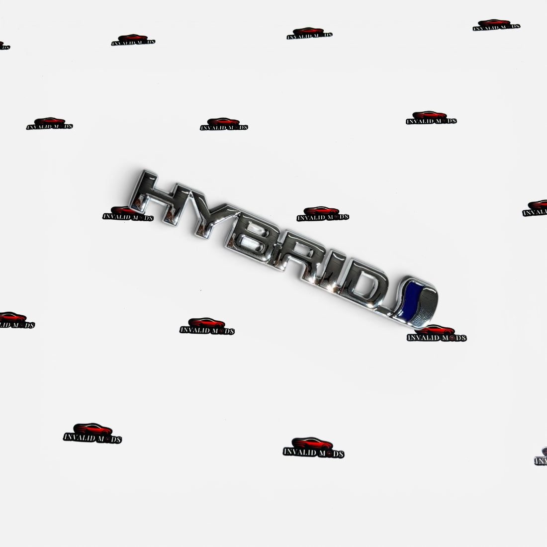 HYBRID Emblem Sticker | Premium Aluminium Badge in Multiple Color Options