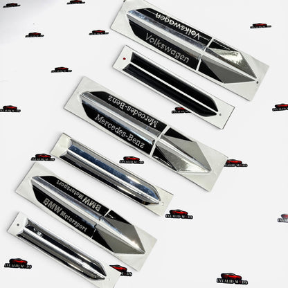 Fender Emblems Kit for VAG Cars | Premium Side Badges Set of 2