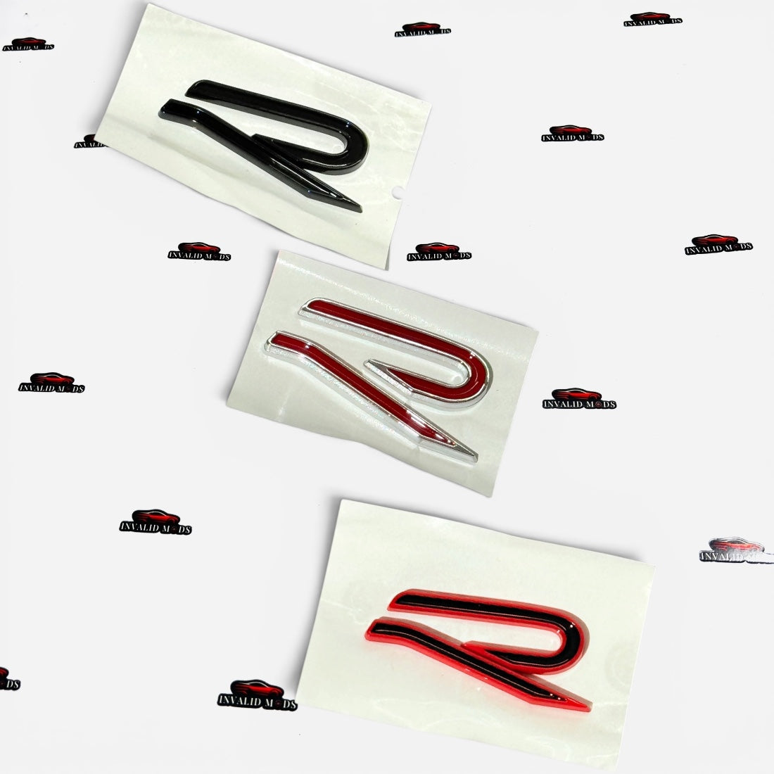 R Logo Sticker | Premium Finish Emblem with Multiple Colour Options