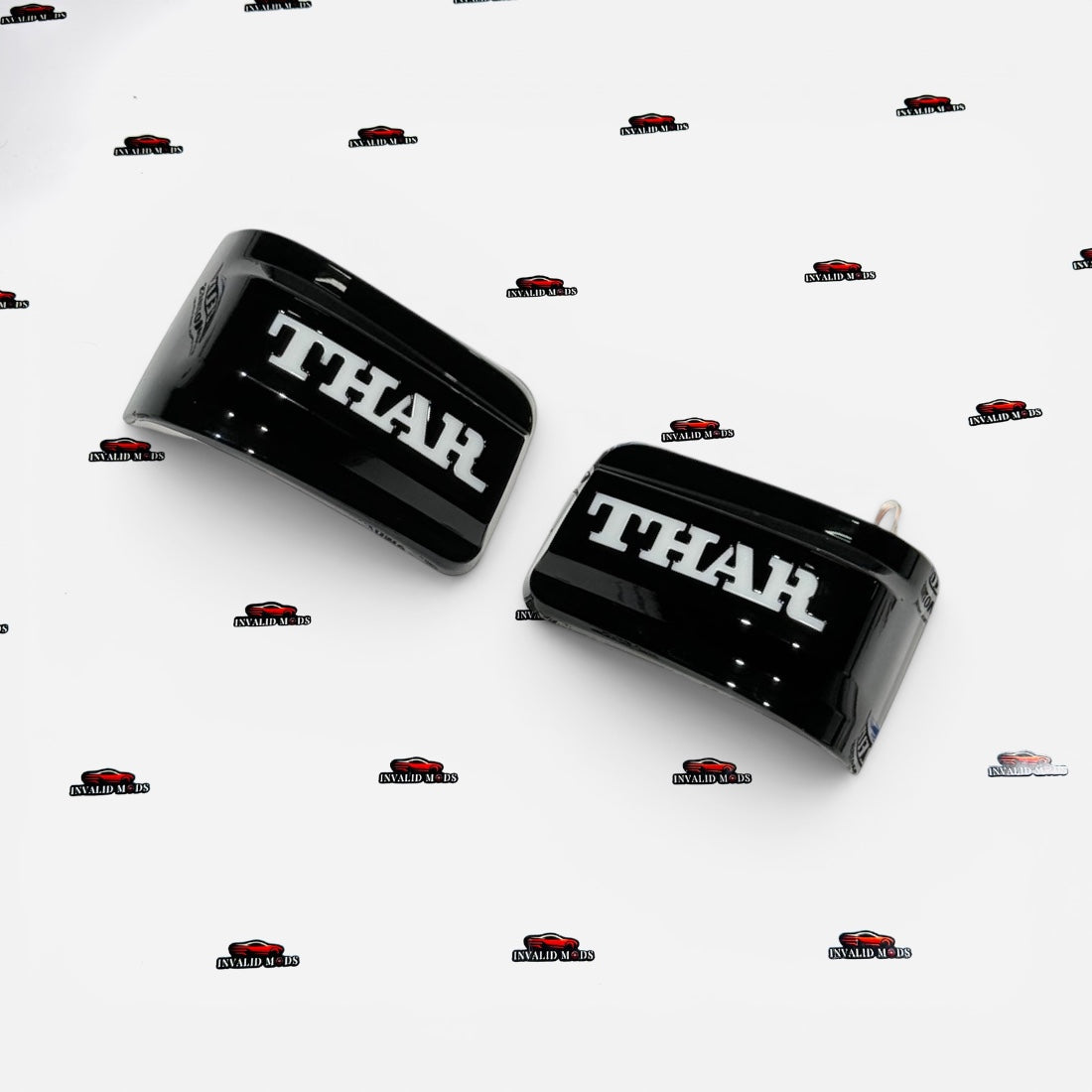 Mahindra Thar Mirror Covers with Integrated LED Lights | Gloss Black | Compatible with 2020+ Models