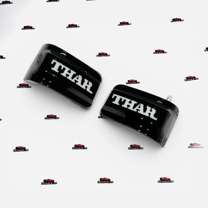 Mahindra Thar Mirror Covers with Integrated LED Lights | Gloss Black | Compatible with 2020+ Models