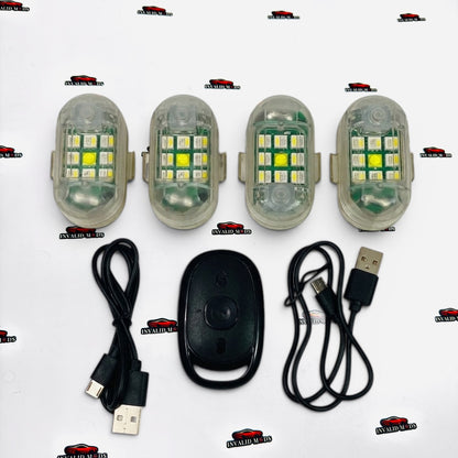 LED Car Flashers with Remote Control | Multi-Color Strobe Lights Universal