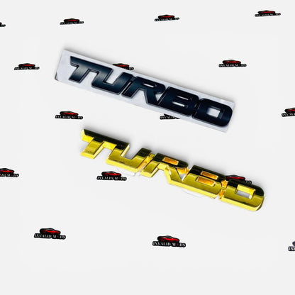 Turbo Metal Sticker Emblem | Universal Performance Car Badge