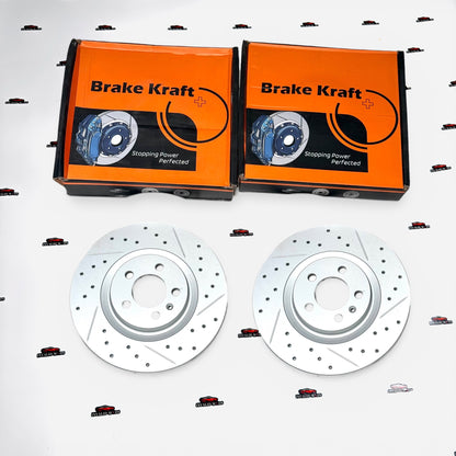 Brake Kraft Ventilated Brake Disc Set (Pack of 2) for Volkswagen Virtus | High-Performance Aftermarket Brake Rotors