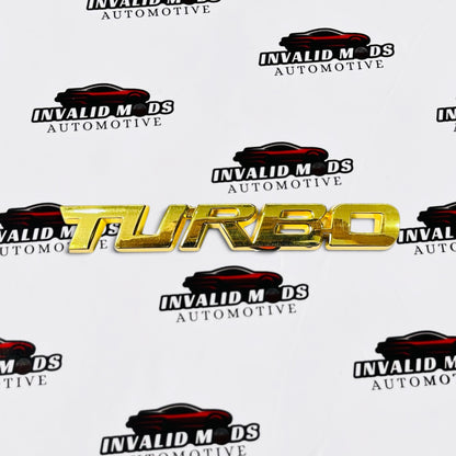 Turbo Metal Sticker Emblem | Universal Performance Car Badge