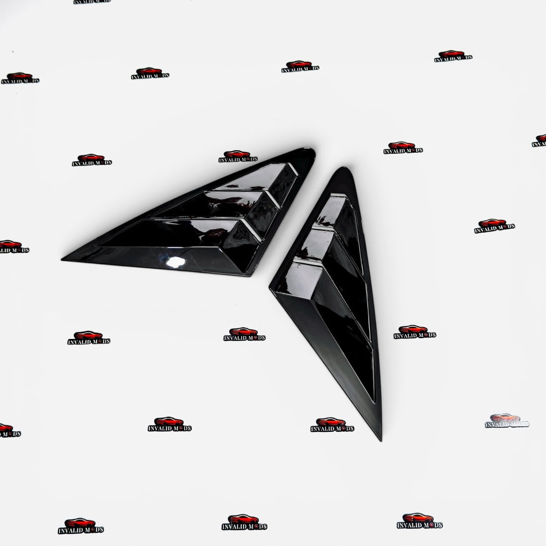 Audi A4 2009-2014 Side Window Louvers | Gloss Black Rear Quarter Window Covers