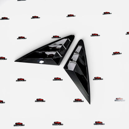 Audi A4 2009-2014 Side Window Louvers | Gloss Black Rear Quarter Window Covers