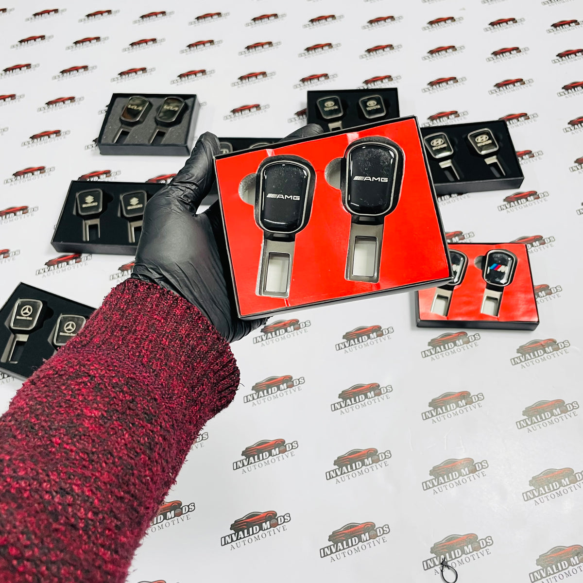 Seat Belt Buckle Clips (Pair) | Fits BMW,Mercedes,Audi,Toyota,Honda,Suzuki,Hyundai & kia