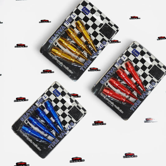 Air Valve Caps Set of 4 | Universal Metallic Finish