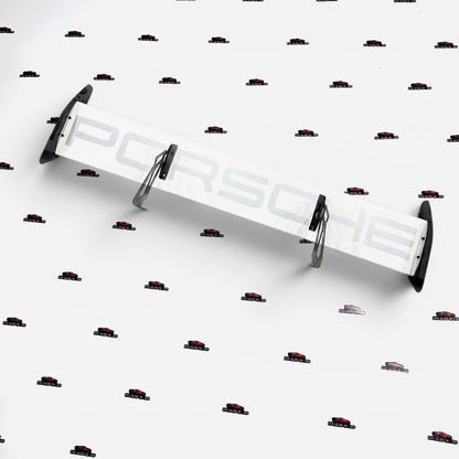 Porsche Style Spoiler Shelf White Sports Wing | Porsche Design Shelf