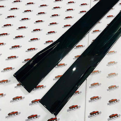 Universal Front Red Lip Splitter & Front + Sides | Gloss Black Aerodynamic Design