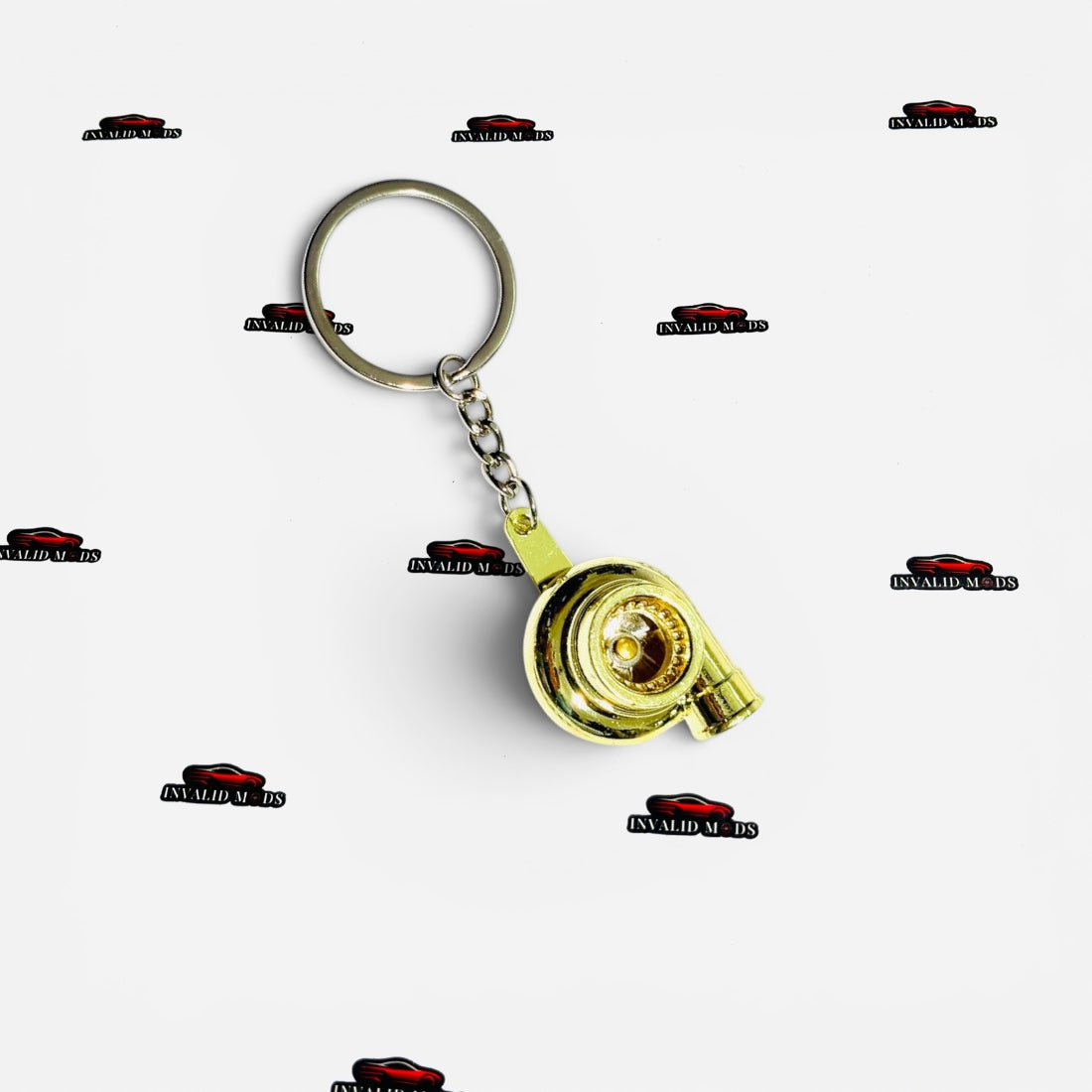 Turbo Car Metal Keychain | Racing Style Automotive Key Holder
