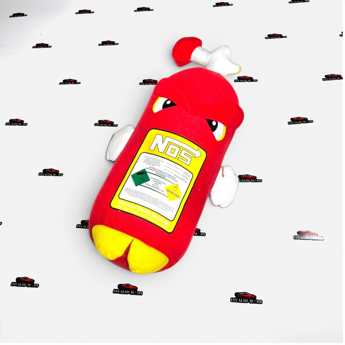 NOS Nitrous Bottle Cushion Pillow | Premium Automotive Decorative Plush
