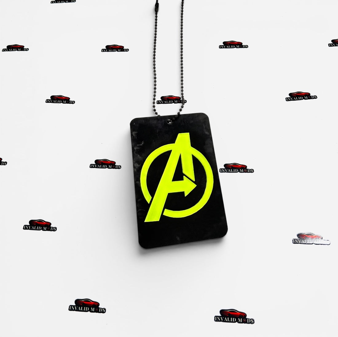 "Fluorescent Green Car Mirror Hanging – Stylish Interior Car Accessory for Modern Vehicles"