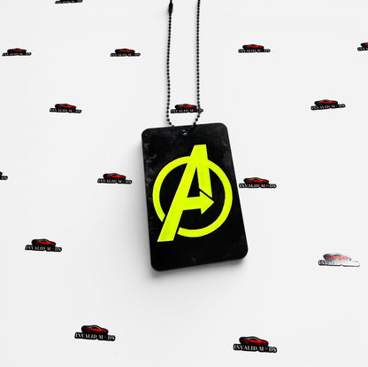 "Fluorescent Green Car Mirror Hanging – Stylish Interior Car Accessory for Modern Vehicles"