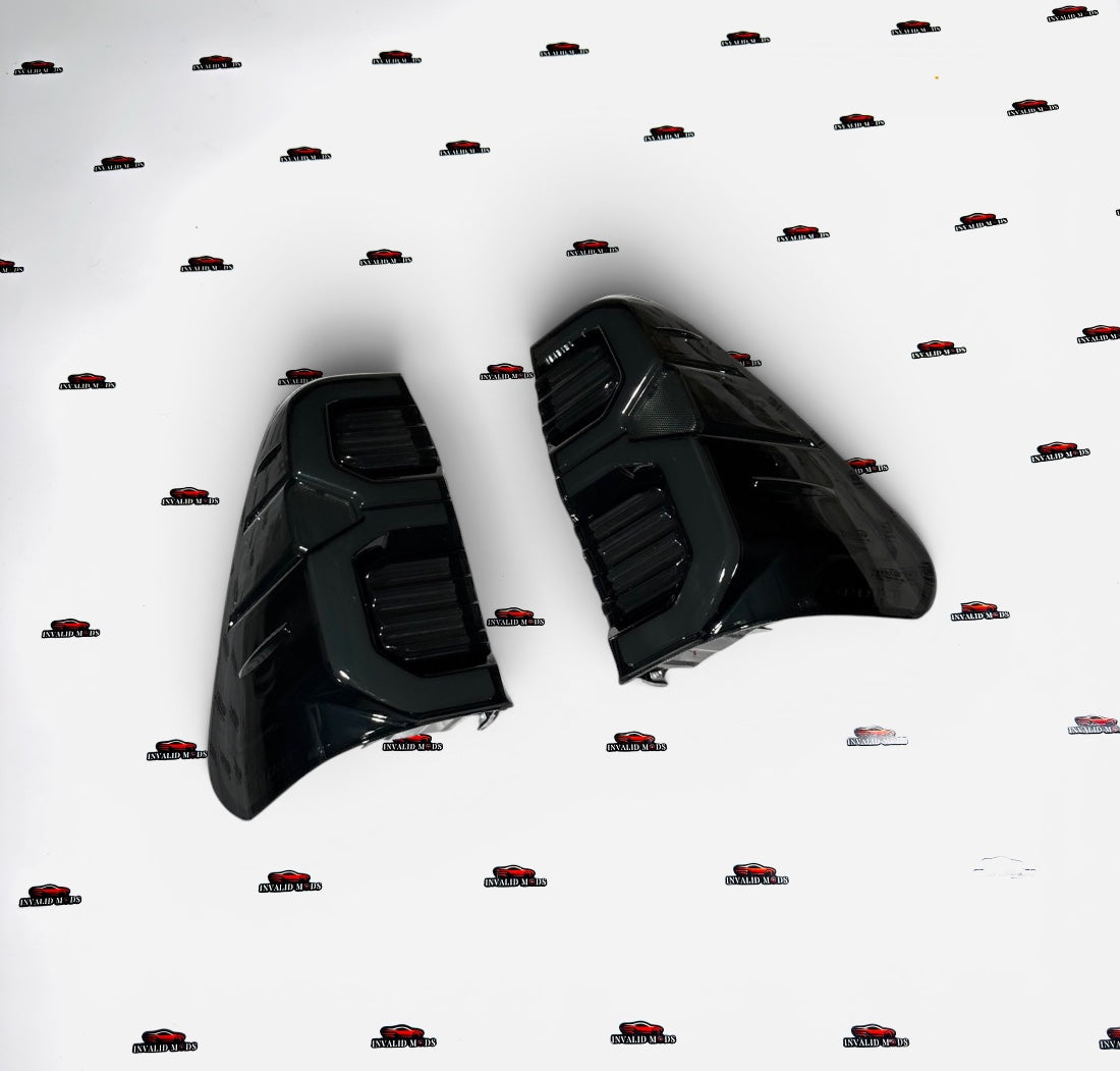 Toyota Hilux Full Smoked Tail Lights | Premium Aftermarket LED Pair